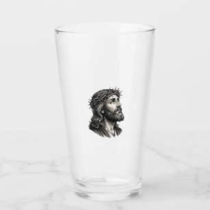 Copo De Pint Desenho de retrato de coroa de espinhos de gravura