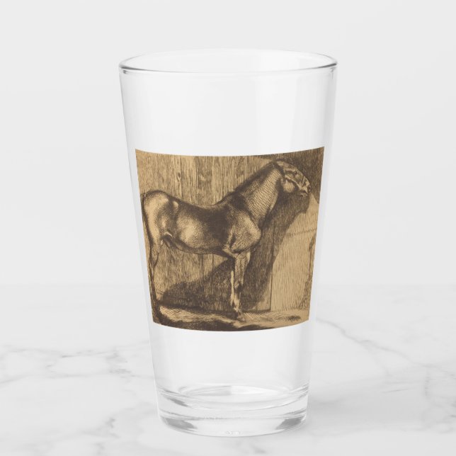 Copo De Pint Desenho de um Pony (por Paul-Albert Besnard) (Frente)