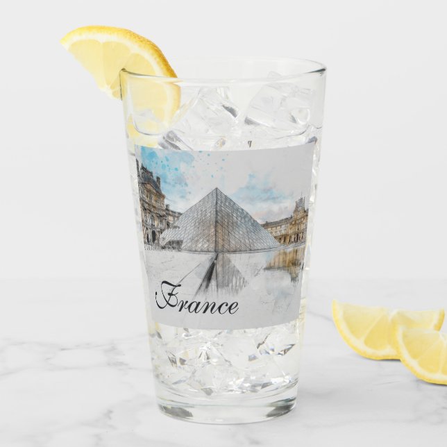 Copo De Pint Desenho em aquarela do Louvre Paris, França (Gelo frontal)