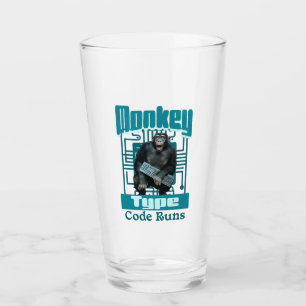 Copo De Pint Desenvolvedor Full-Stack Divertido, Tipo do Macaco
