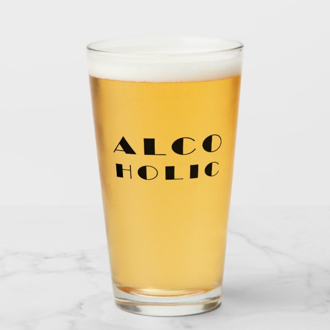 Copo De Pint Design alcoólico engraçado (Frente (Preenchido))