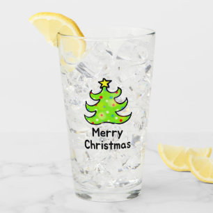 Copo De Pint Design de árvore caprichosa de Natal feliz