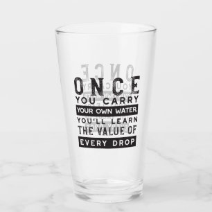 Copo De Pint Design de Citação de Sabedoria - Valor de Cada Lar