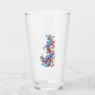 Copo De Pint design de cores abstratas "Vórtice Cromático"