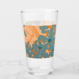 Copo De Pint Design de Folha Contemporâneo em Pêssego