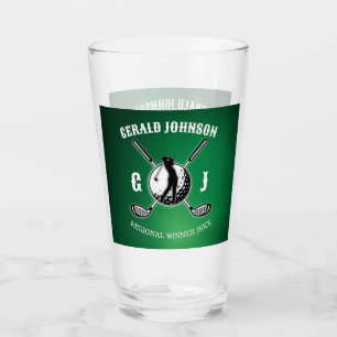 Copo De Pint Design de Monograma Elegante Personalizado