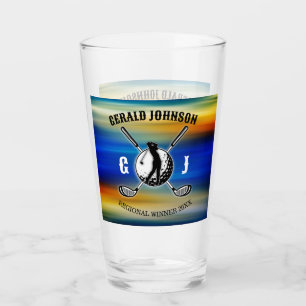 Copo De Pint Design de Monograma Elegante Personalizado