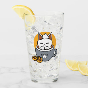 Copo De Pint Design de Mug Feriado com Cozy Cat e Cookies de Pa