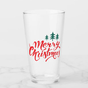 Copo De Pint Design de Natal com árvores