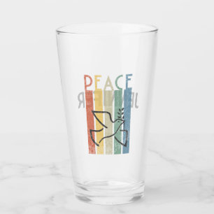 Copo De Pint Design de texto colorido da paz