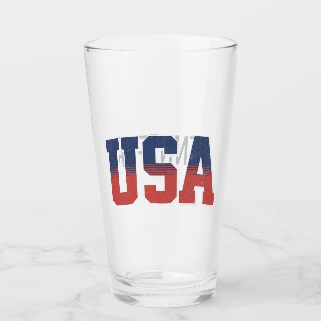 Copo De Pint DESIGN DE TEXTO de granulados dos EUA (Frente)