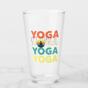 Copo De Pint Design de texto Yoga