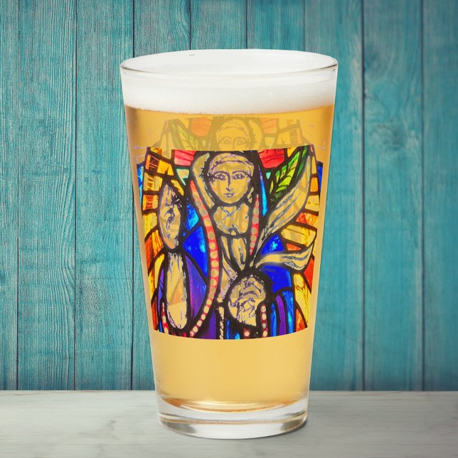 Copo De Pint Design de Vidro Arrefecido com Figura Religiosa. (Criador carregado)