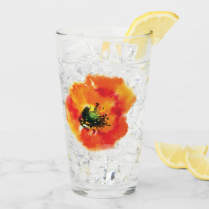 Copo De Pint Design de vidro da papoila