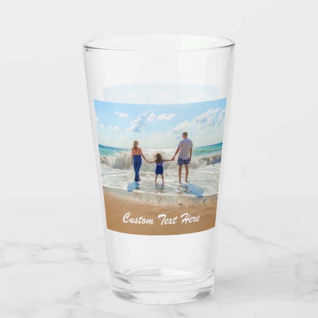 Copo De Pint Design de Vidro Fotográfico Personalizado Suas Fot (Verso)