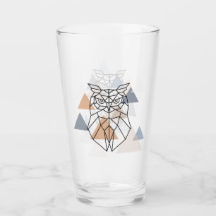 Copo De Pint Design geométrico da coruja