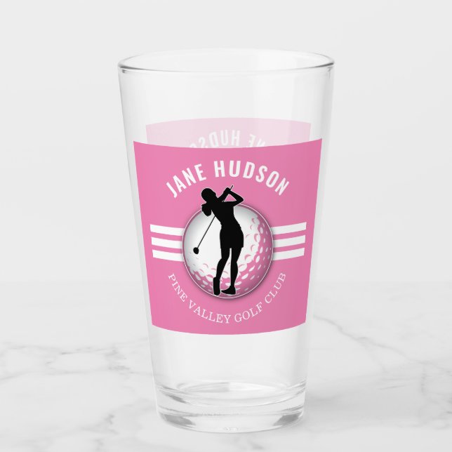 Copo De Pint Design Golfer das Mulheres Elegantes (Frente)