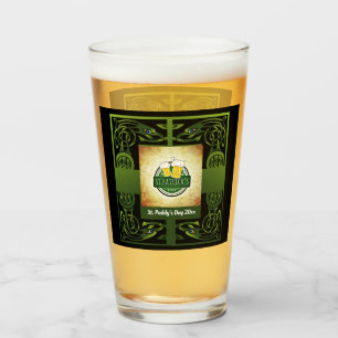 Copo De Pint Design verde tradicional irlandês celta com o seu
