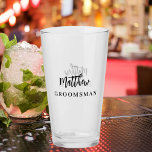 Copo De Pint despedida de solteiro de padrinho de casamento<br><div class="desc">Personalize e adicione um nome. Texto preto: Padrinho de casamento</div>