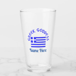 Copo De Pint Deusa Grega e Bandeira da Grécia Personalizada 