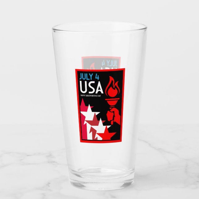 Copo De Pint Dia da Independência Americana (Frente)
