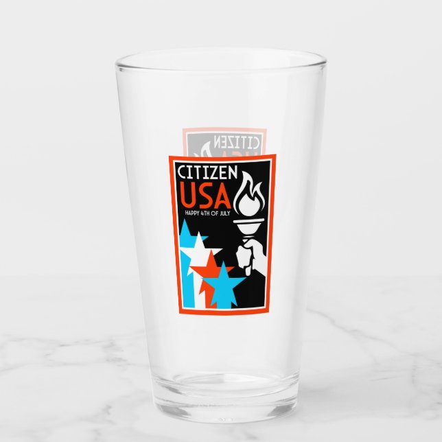 Copo De Pint Dia da Independência Americana (Frente)