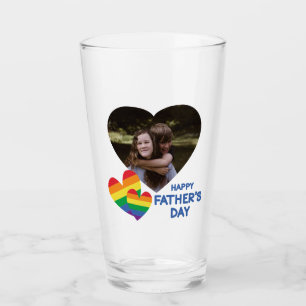 Copo De Pint Dia de os pais de Corações Arco-Íris LGBT