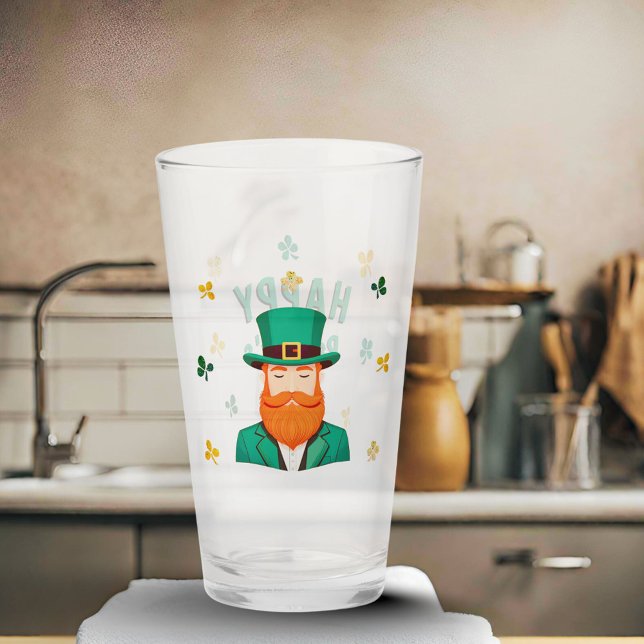Copo De Pint Dia de Patrick do Leprechaun Clover Shamrock (Criador carregado)