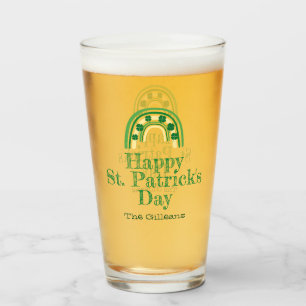 Copo De Pint Dia de São Patrício de ferradura Shamrock sortudo
