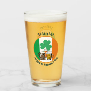 Copo De Pint Dia de São Patrício irlandês personalizável