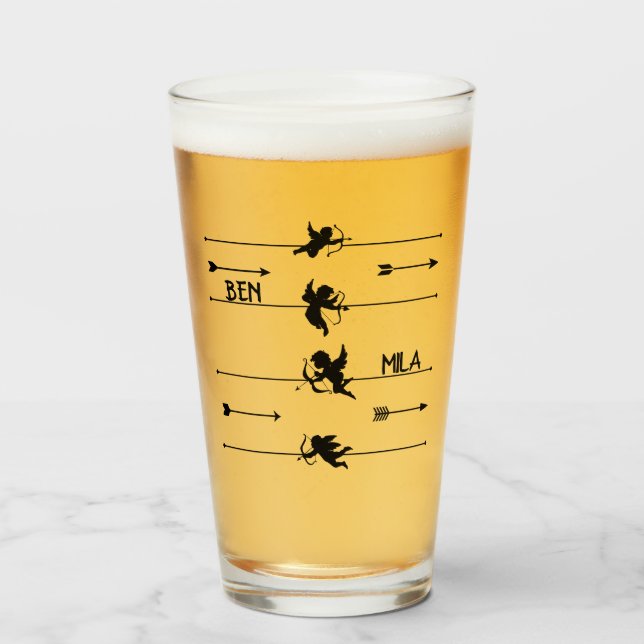 Copo De Pint Dia do Cupido (Frente (Preenchido))