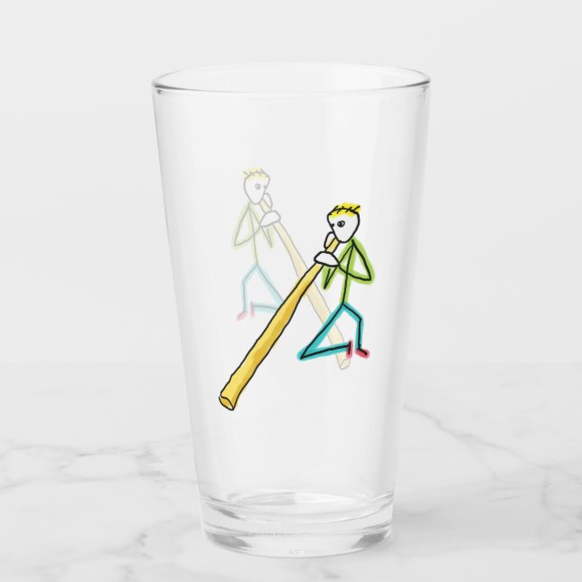 Copo De Pint Didgeridoo Stickman (Frente)