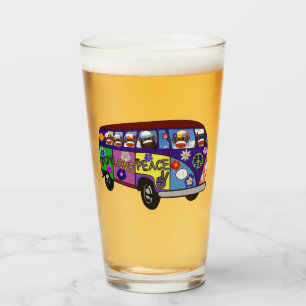 Copo De Pint Dinheiro de Meia Ônibus Vidro Paz