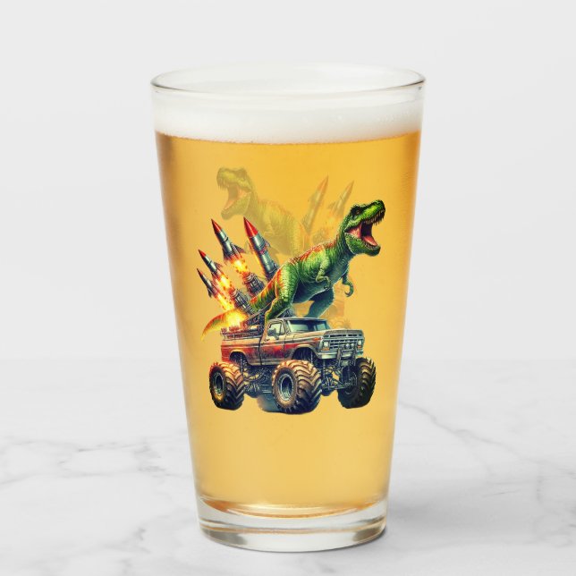 Copo De Pint Dinosaur  (Frente (Preenchido))