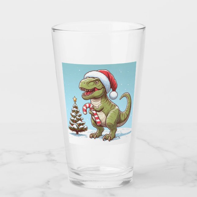 Copo De Pint Dinossauro candi doce de Natal (Frente)