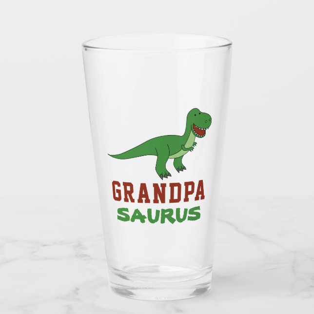 Copo De Pint Dinossauro T-Rex Dino Avô Abuelo Grandpasauro (Frente)