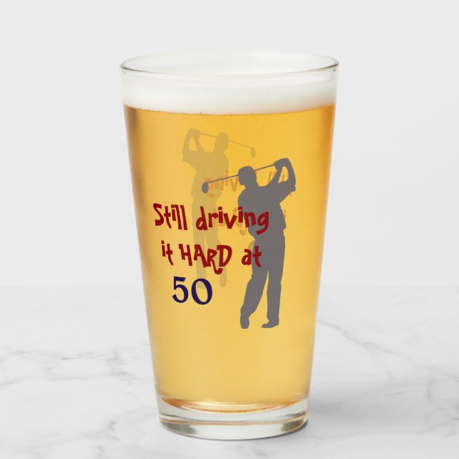 Copo De Pint Dirigindo Duro de Golf a 50 (Frente (Preenchido))
