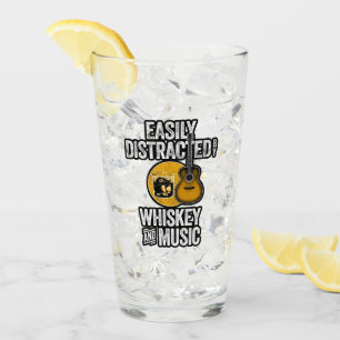 Copo De Pint Distraído facilmente por Whiskey e Music Glass