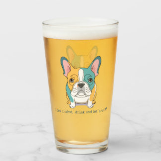 Copo De Pint Diversão com Bulldog Francês