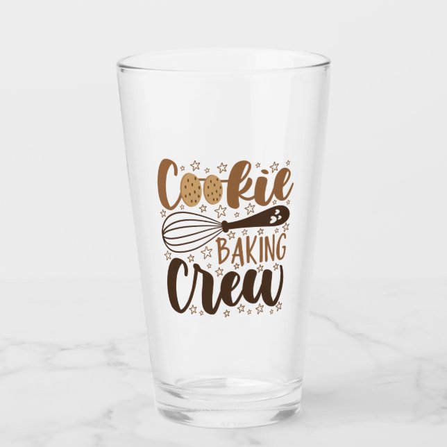 Copo De Pint Diversão Cookie Baking Crew Design (Frente)