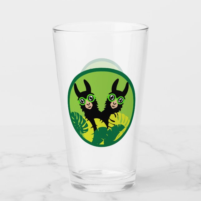 Copo De Pint Diversão Llama Alpaca Casa E Vida (Frente)