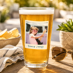 Copo De Pint Diversão Retro Personalizado Aniversário Foto Vint