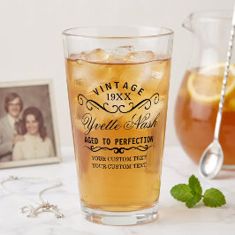 Copo De Pint Divertido Personalizado Antigo Aniversário Envelhe