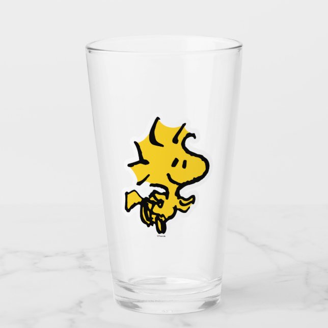 Copo De Pint Divertimento e flores do Snoopy & Woodstock (Frente)
