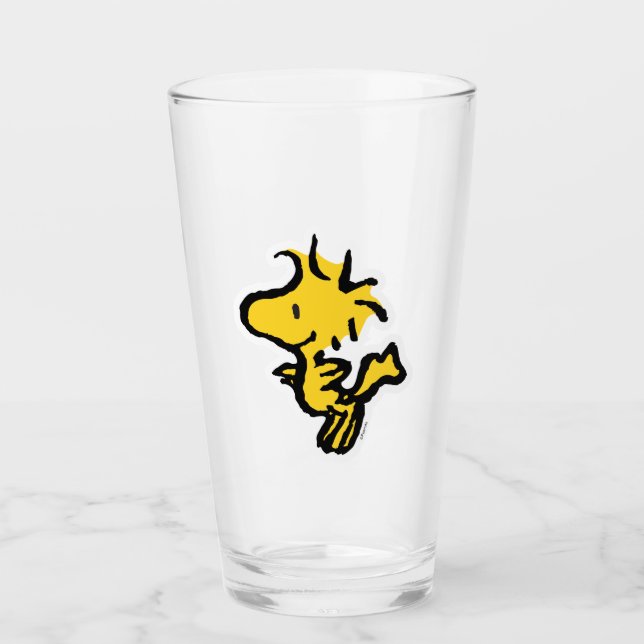 Copo De Pint Divertimento e flores do Snoopy & Woodstock (Frente)