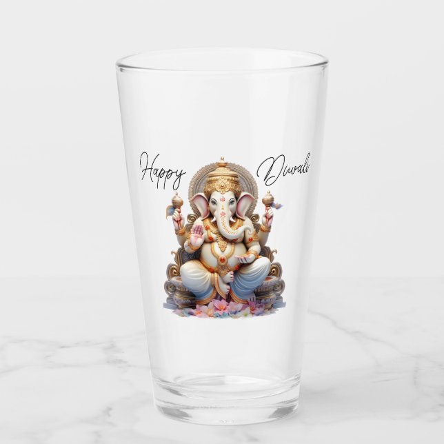 Copo De Pint Diwali Ganesh Glass (Frente)