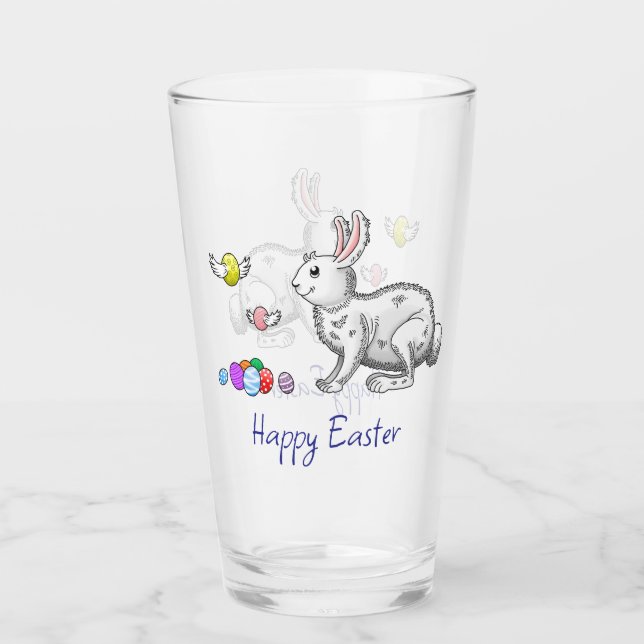 Copo De Pint do felz pascoa Bunny (Frente)