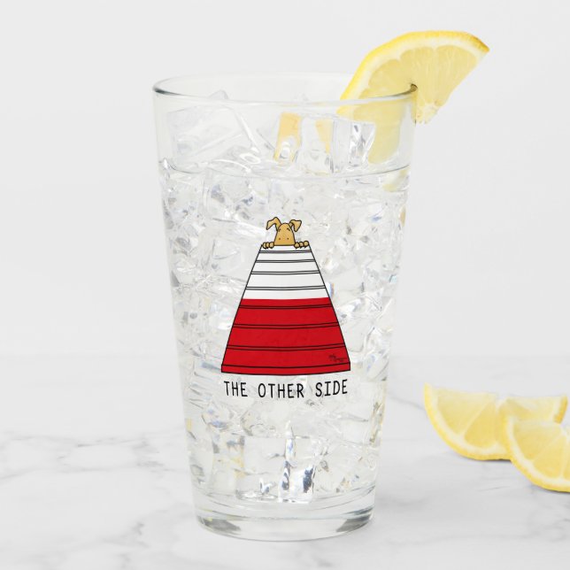 Copo De Pint Do outro lado - agilidade de cão engraçada (Gelo traseiro)