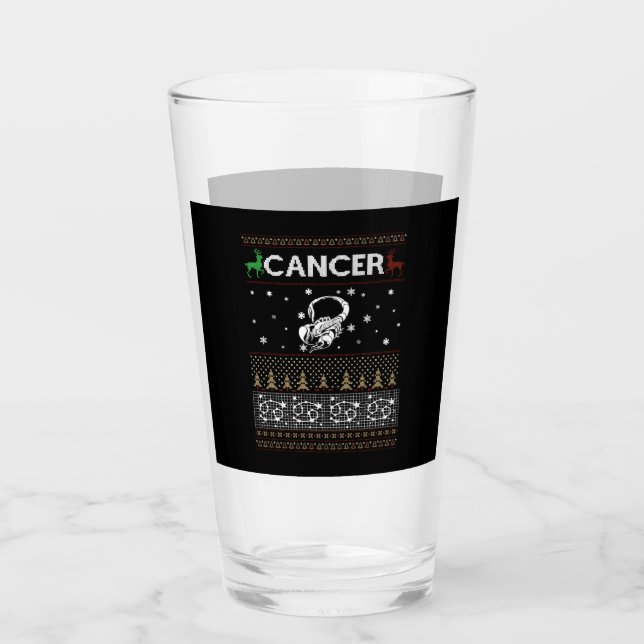 Copo De Pint Doce Feio de Natal cancer (Frente)