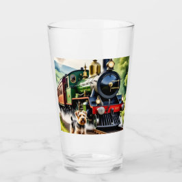 Copo De Pint Dog Greeting steam train